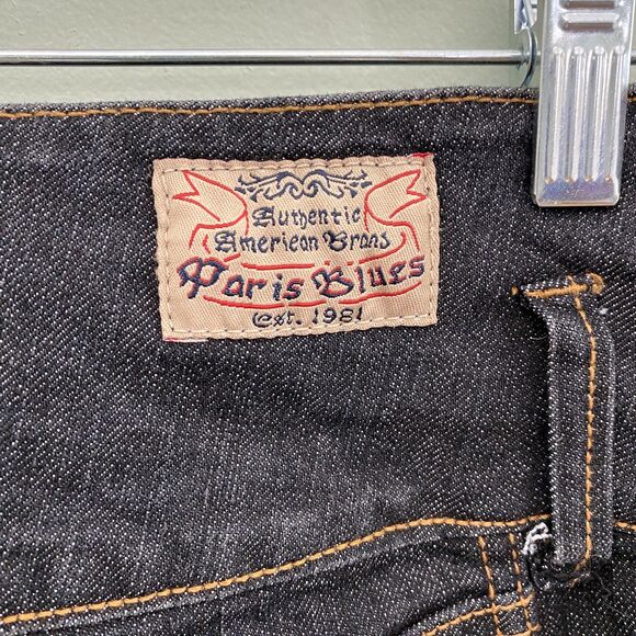 Paris Blues Denim Maxi Skirt Dark Wash Flared 90s Y2K Juniors Size 3 - Picture 7 of 14